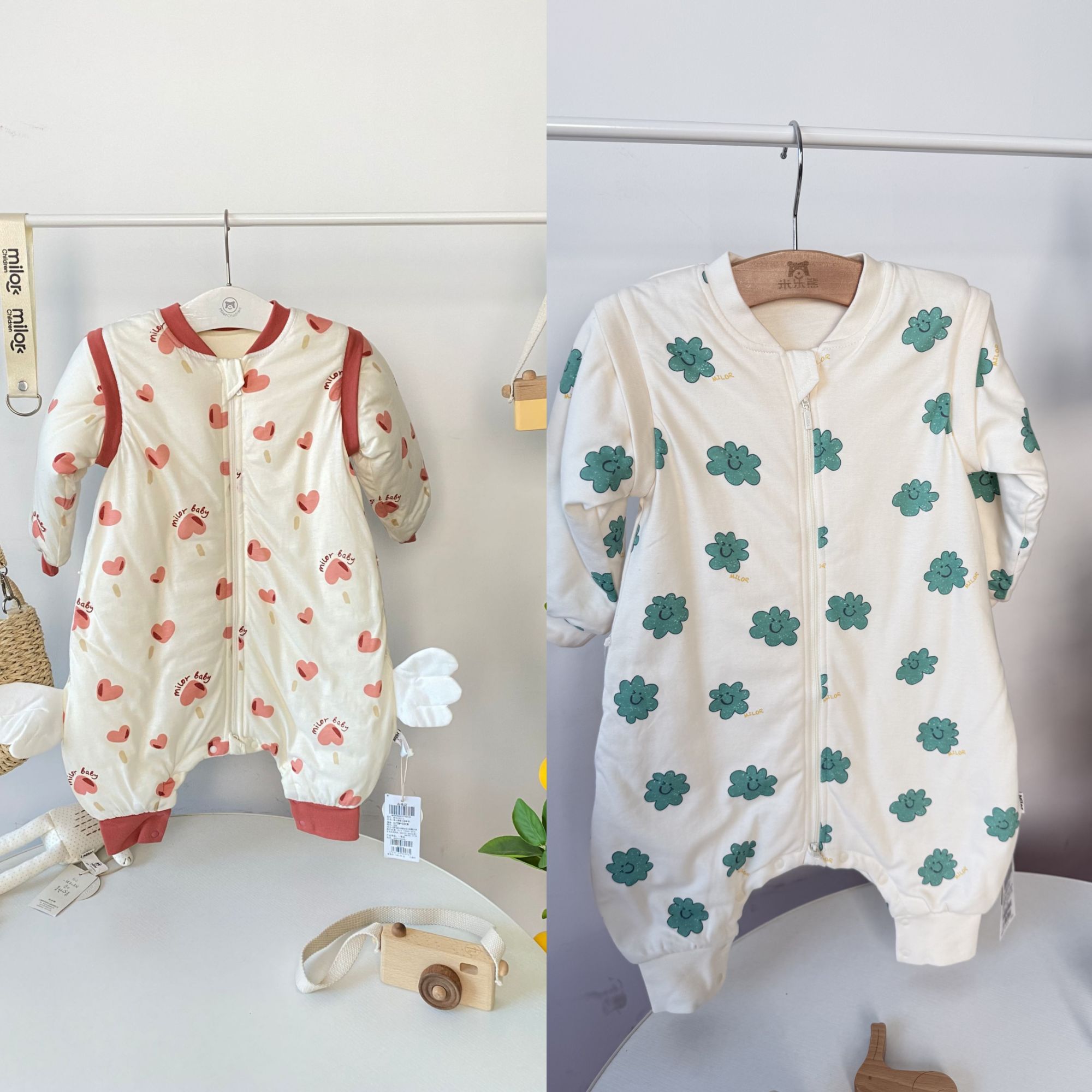 4438米乐熊  爱心翅膀分腿睡袋4674