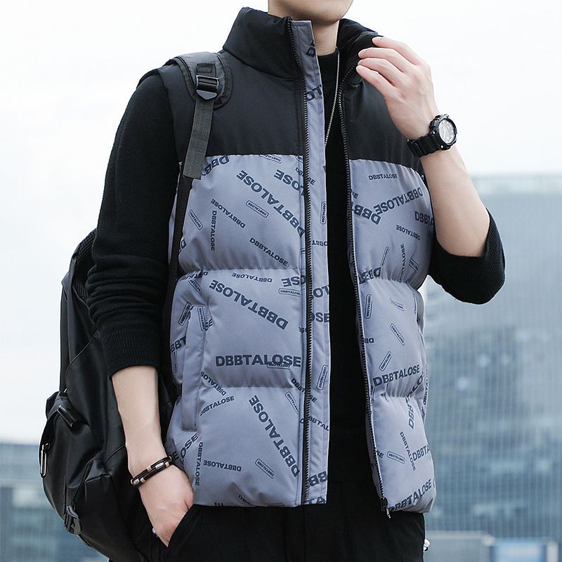 秋冬季平湖羽绒棉服马甲男士季羽绒羽绒棉服潮流外穿背心加厚帅气