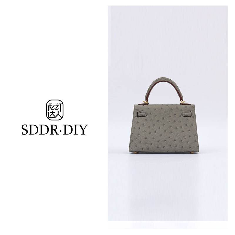 私订达人2025秋冬贵妇包包 手拎时尚百搭网红女士鸵鸟皮DB
