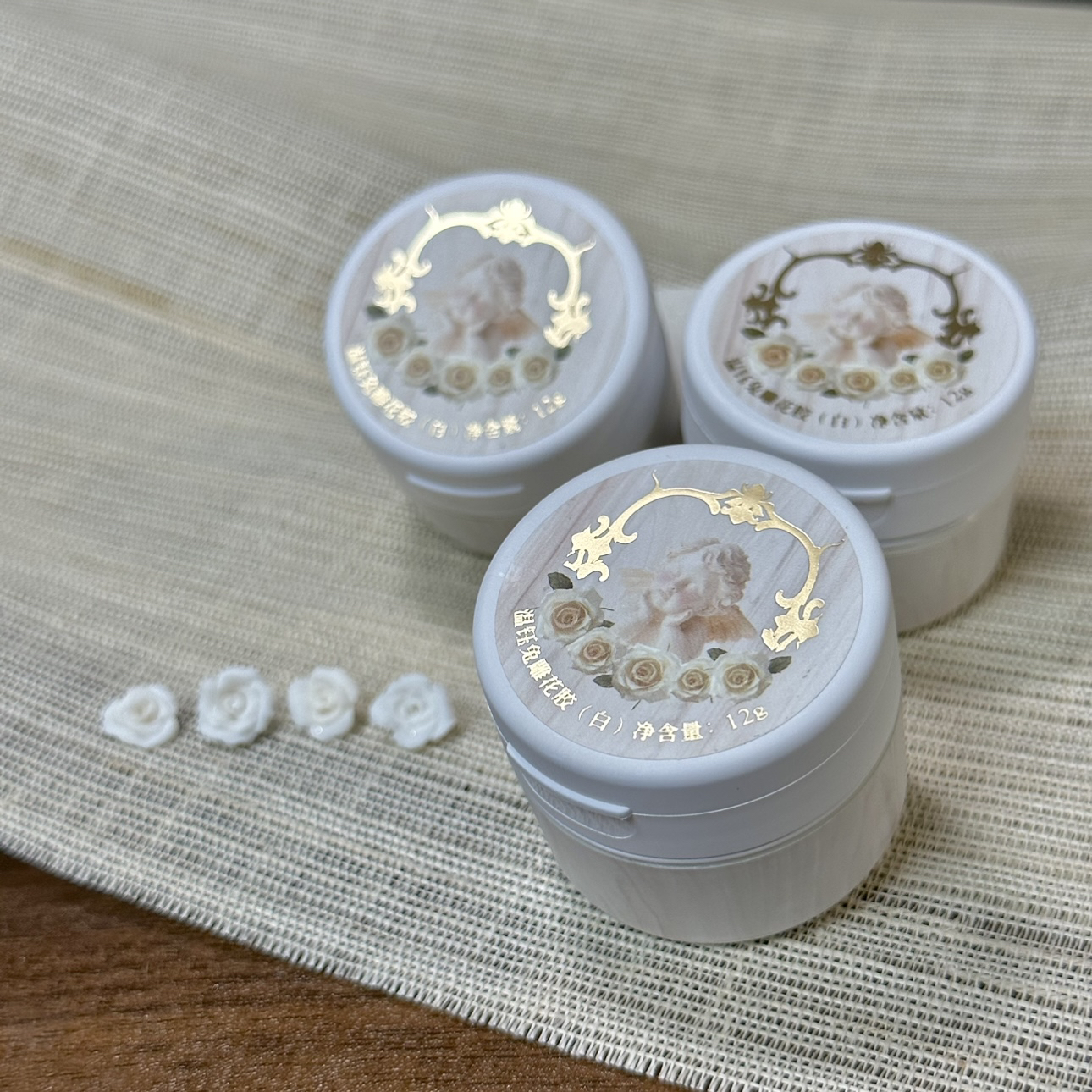 高饱和不粘手无味钰兔大容量雕花胶立体造型白色免洗3D模具功能胶