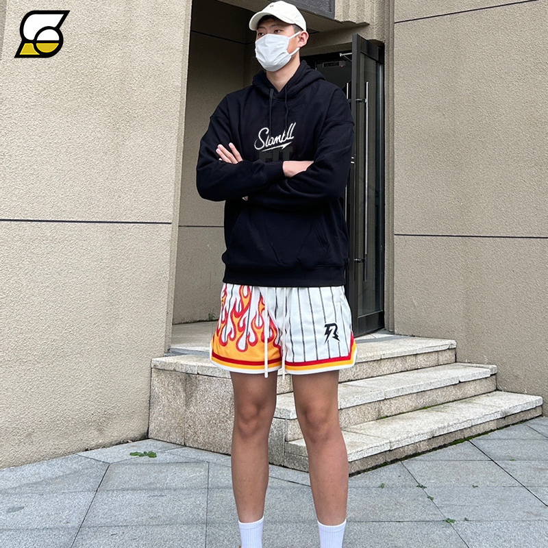 SLAMBLL美式篮球卫衣男连帽秋冬加绒加厚宽松运动重磅训练衣帽衫