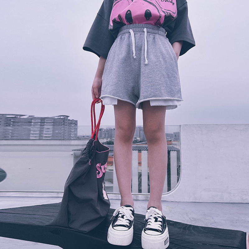 冷大娘定制 女童夏季薄款热裤百搭运动裤休闲短裤爵士舞亲子