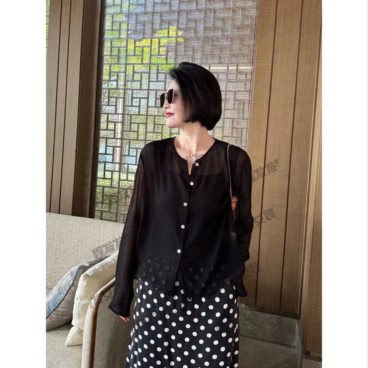 【程发发】（尘圆）显瘦气质长袖法式设计感开衫F1375