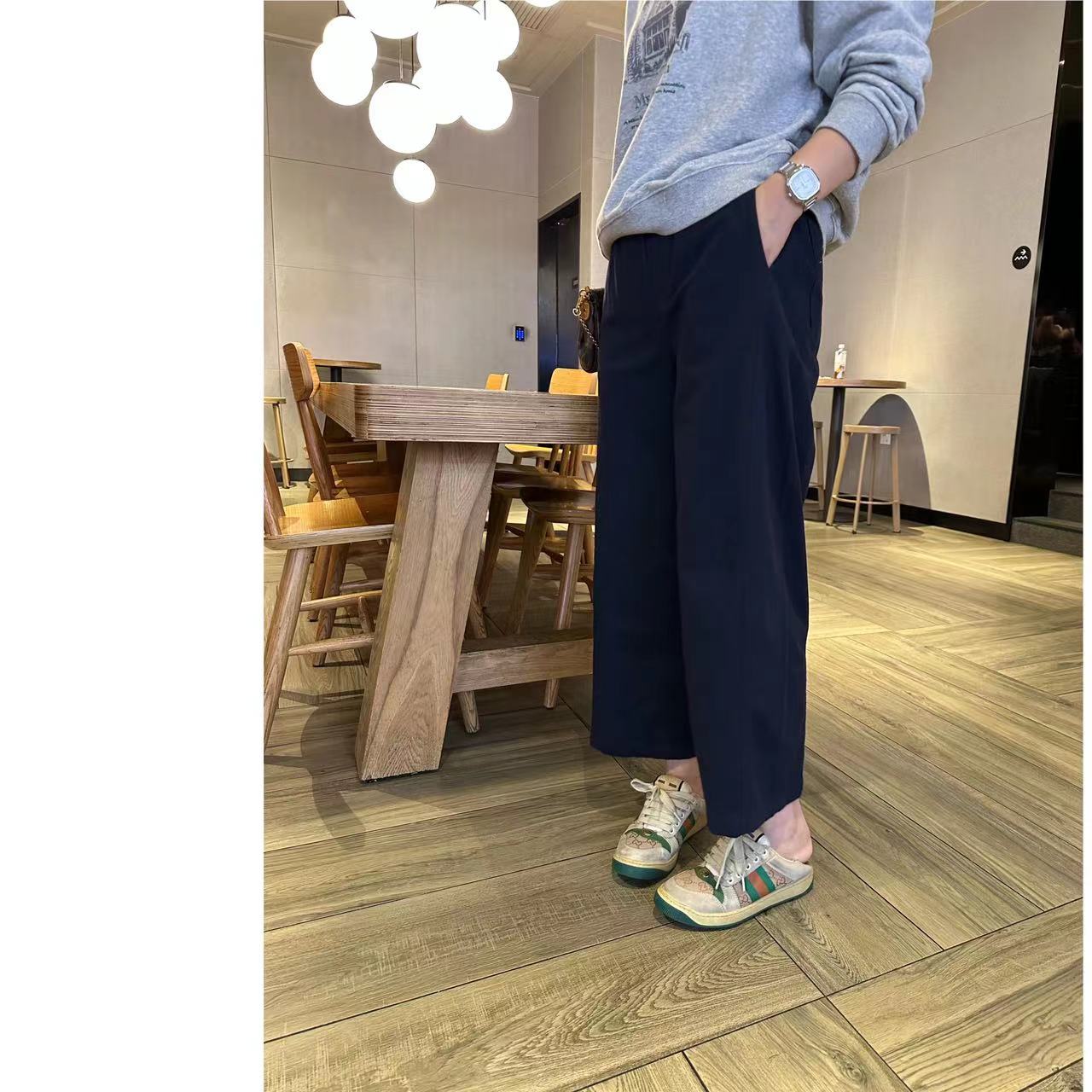 【程发发】设计感休闲百搭精裁工装休闲裤 2753