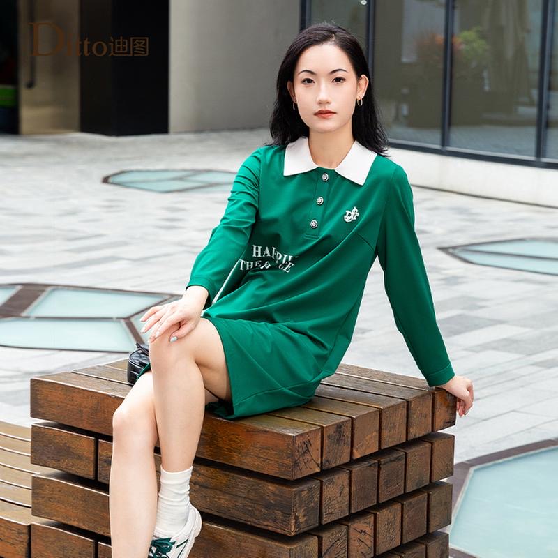 迪图AD808时尚PO中长款宽松连衣裙