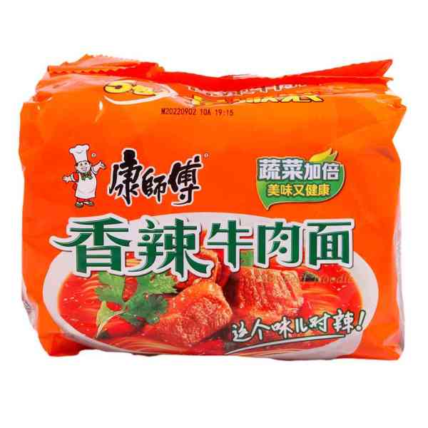 N康师傅经典香辣牛肉面(五连包)104g*5