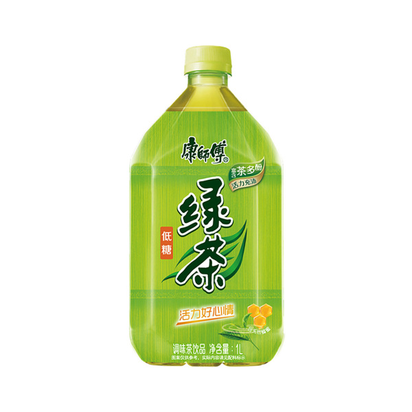 【康师傅】低糖蜂蜜绿茶1L/瓶