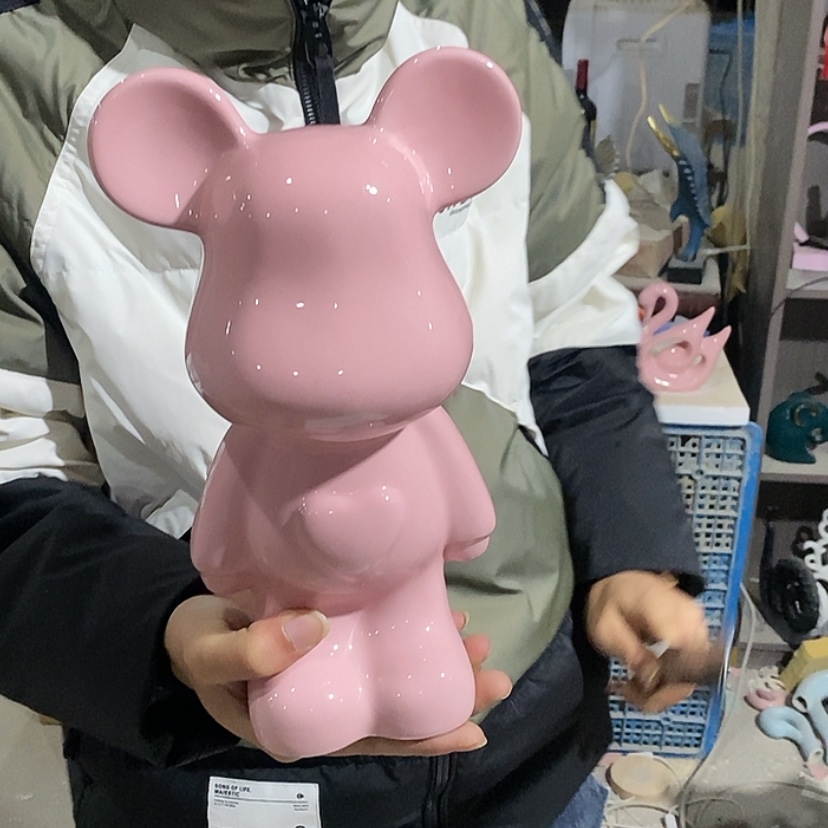 【闪购商品】陶瓷摆件粉色爱心熊