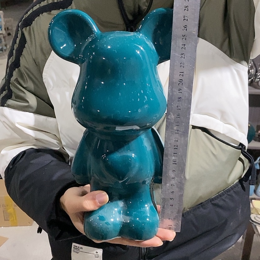 【闪购商品】陶瓷摆件祖母绿爱心熊