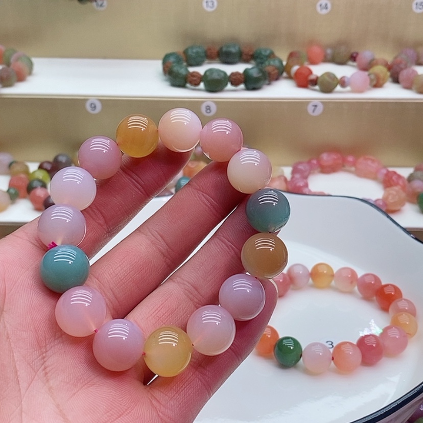 【闪购商品】玛瑙/玉髓手链未镶嵌那**何