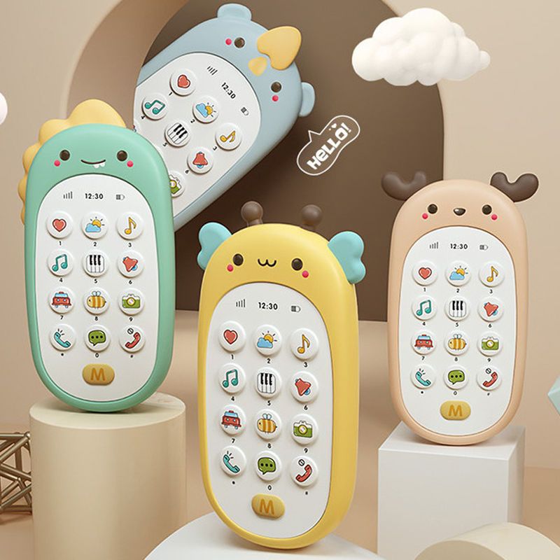 宝宝手机玩具0-3岁4婴儿益智早教故事儿童音乐电话可啃咬仿真模型