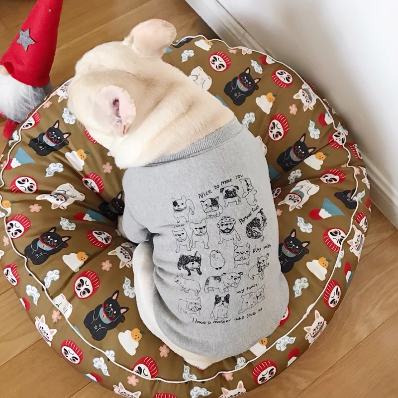 秋冬款宠物狗狗法斗衣服加绒保暖恶霸泰迪巴哥斗牛柯基衣服防掉毛