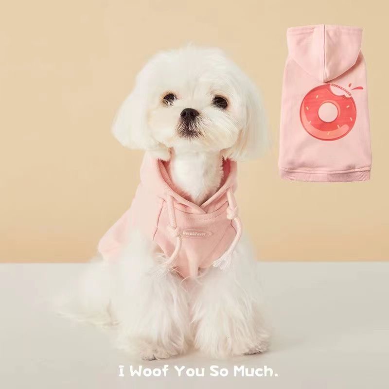 春秋冬季小狗狗衣服法斗雪纳瑞比熊泰迪猫咪宠物连帽无袖卫衣保暖