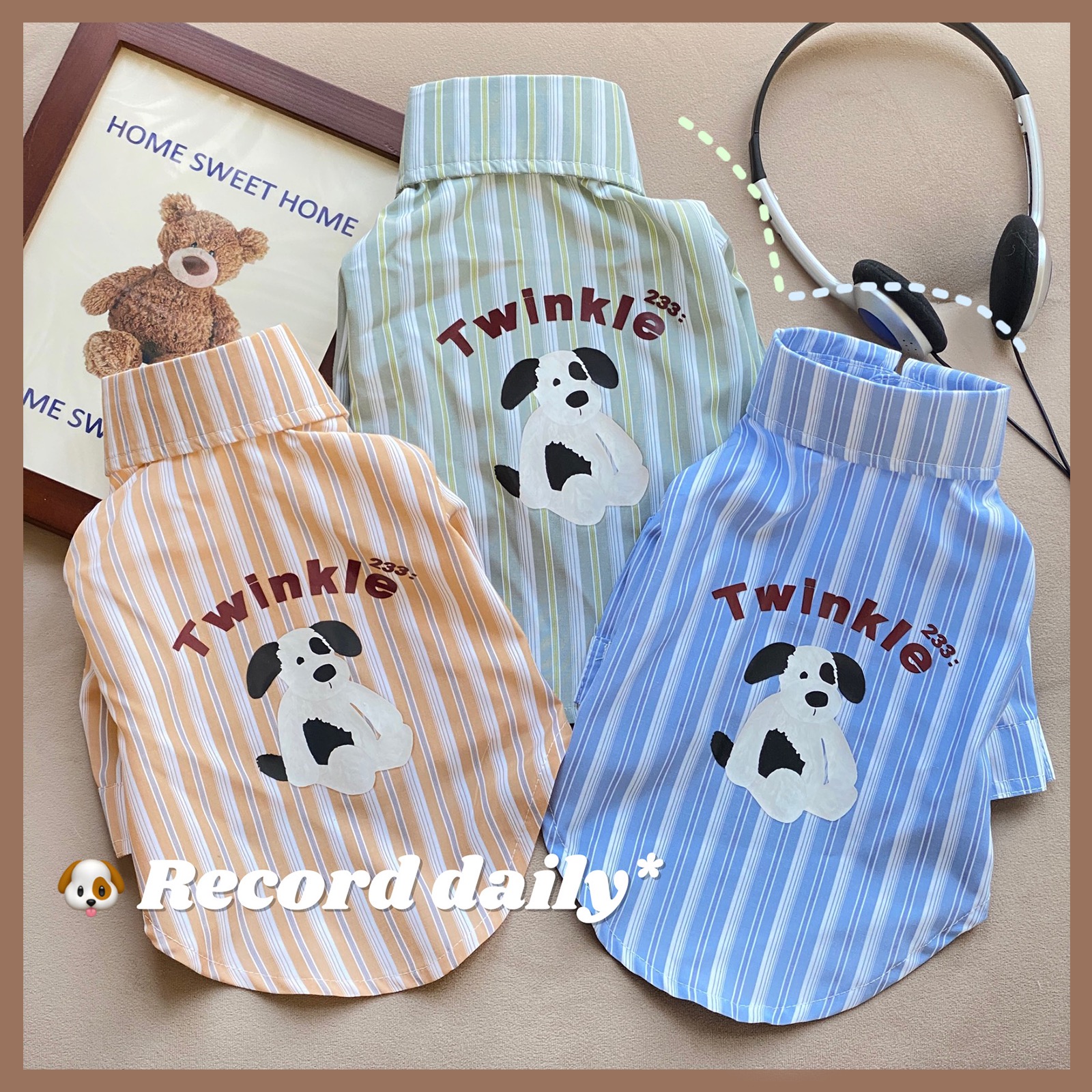 夏季宠物狗狗衣服春衬衫雪纳瑞比熊泰迪博美中小型犬猫咪上衣薄款