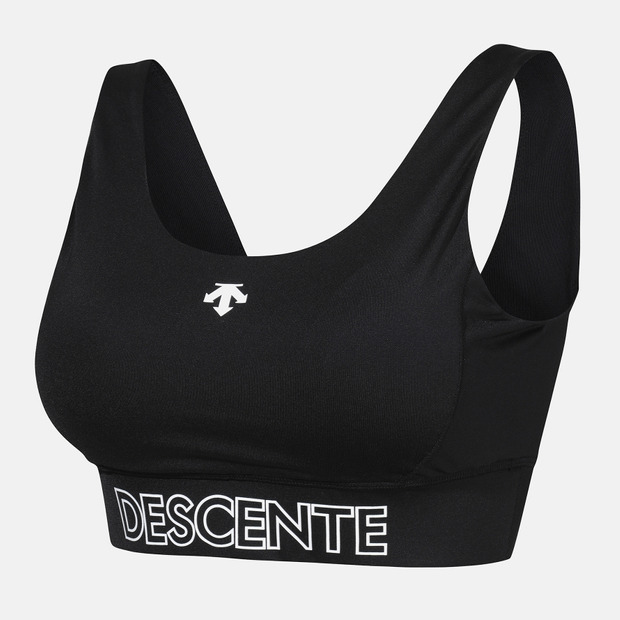 DESCENTE/迪桑特女式基本款中等支撑文胸上衣 黑色韩版【正品保证】