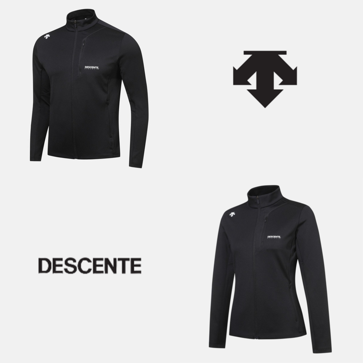 DESCENTE/迪桑特男女同款立领裁剪外套长袖训练拉链24款休闲户外