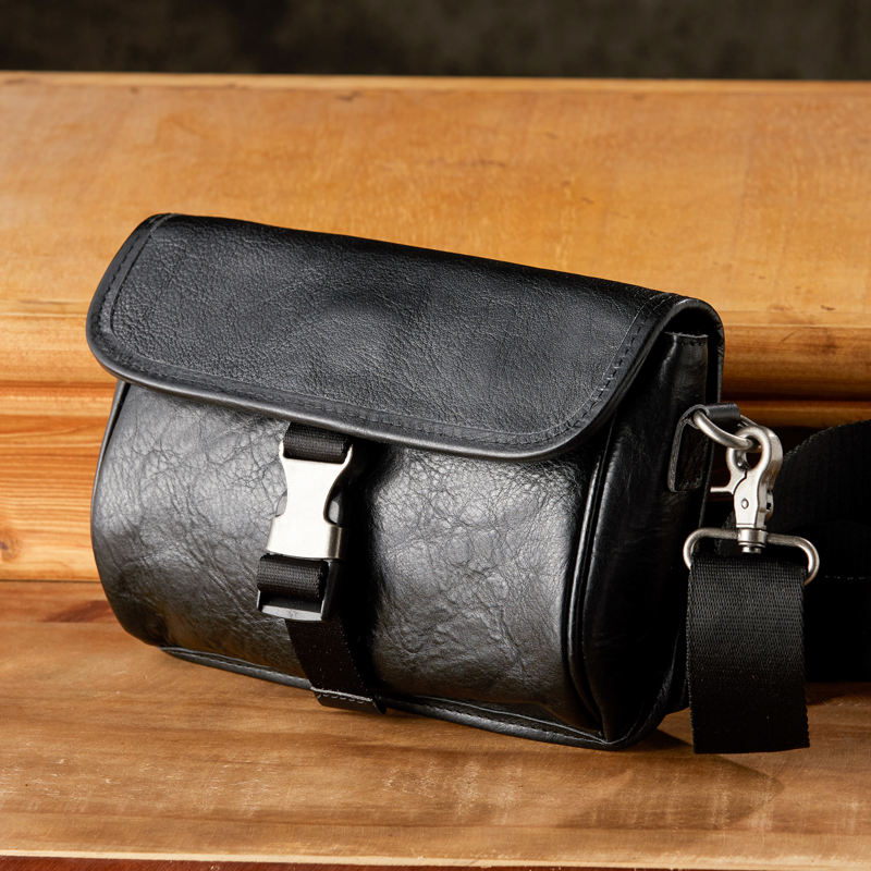 手工真皮男士单肩斜挎包休闲小包潮流时尚头层牛皮手机包男士包潮