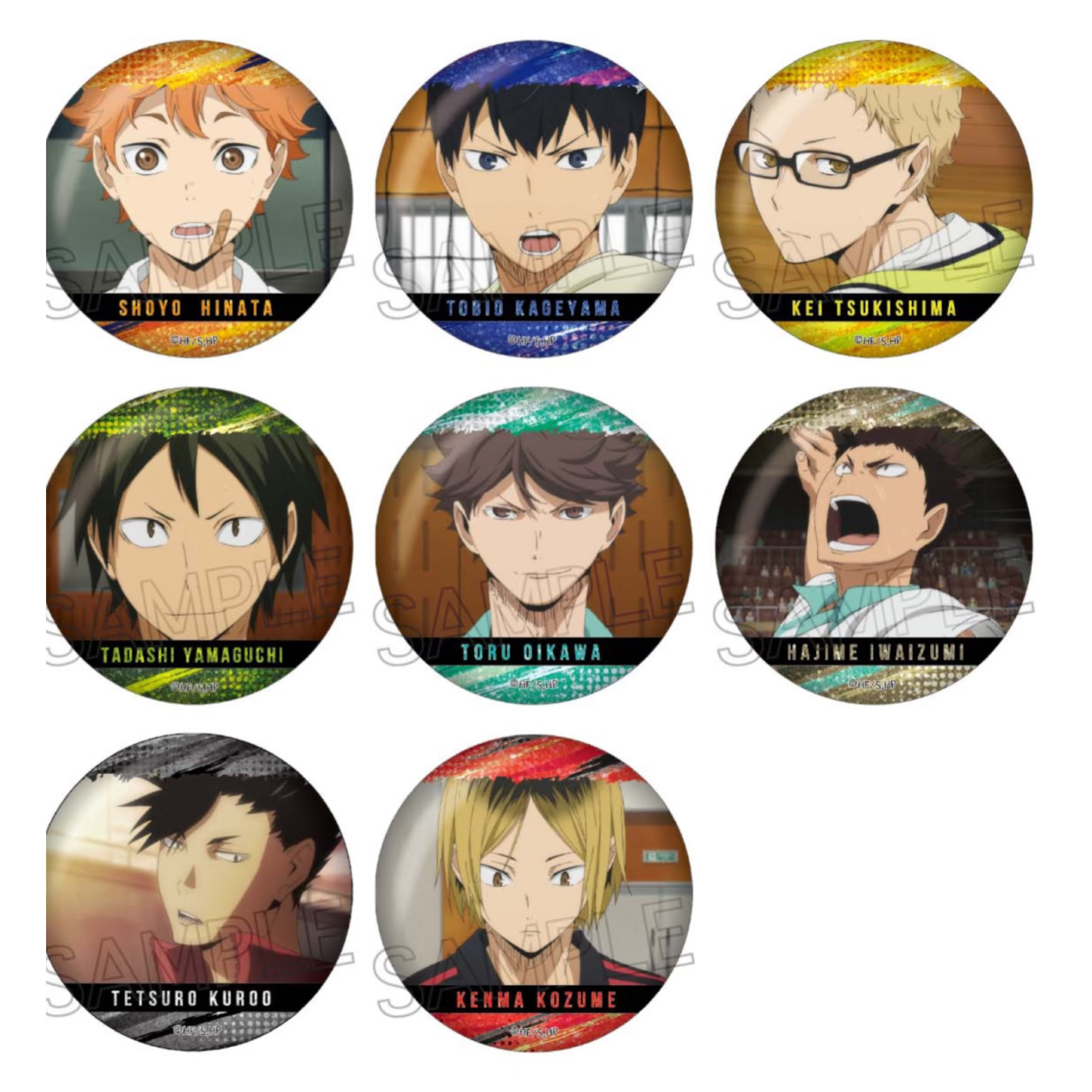 排球少年(欧啦) 百面相 闪吧唧徽章盲抽【默认代拆未成年禁下单】