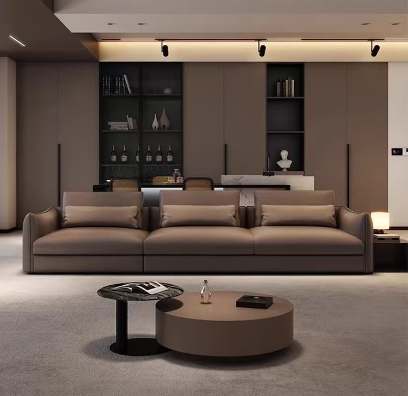 【香奈儿沙发】意大利米洛提意式极简全真皮沙发轻奢简约别墅皮艺