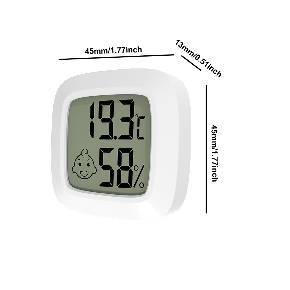 YS28外贸精品室内家用智能精密迷你表情高精度显示电子温湿度表