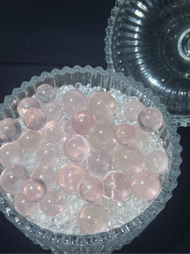 天然净体六芒星莫粉水晶单珠手串diy配件手工女高端礼物饰品同款