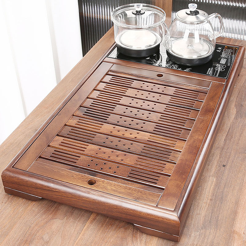 胡桃木小型实木茶盘排水储水托盘家用干泡茶具茶台桌面茶海茶托