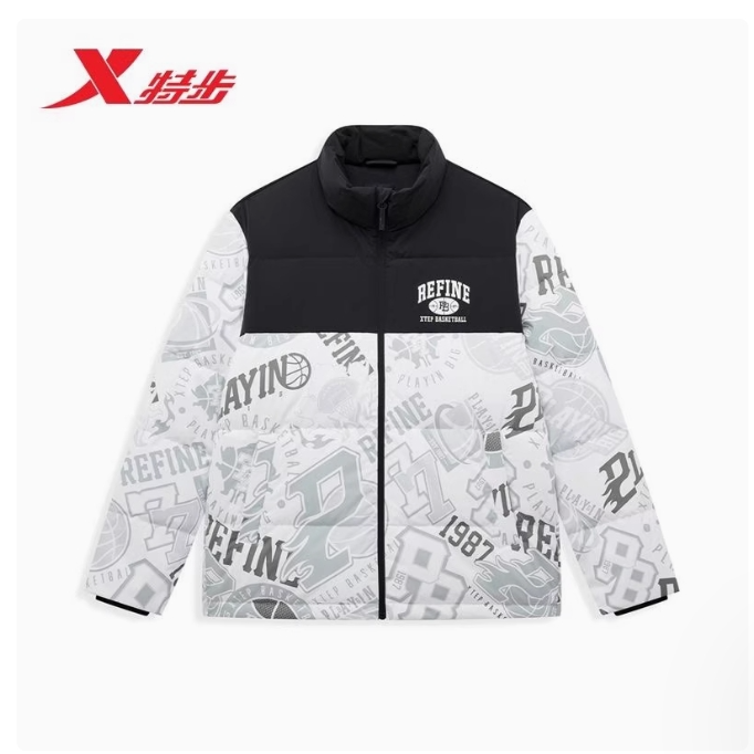  特步立领羽绒服男士加厚保暖篮球外套976429190091