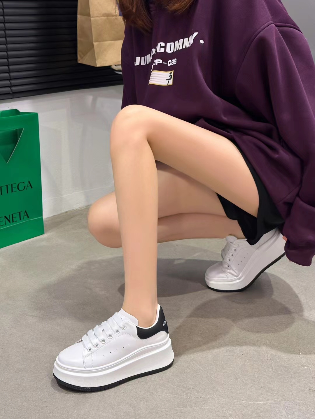 小个子增高厚底小白鞋女款2025韩版休闲时尚松糕板鞋915-8