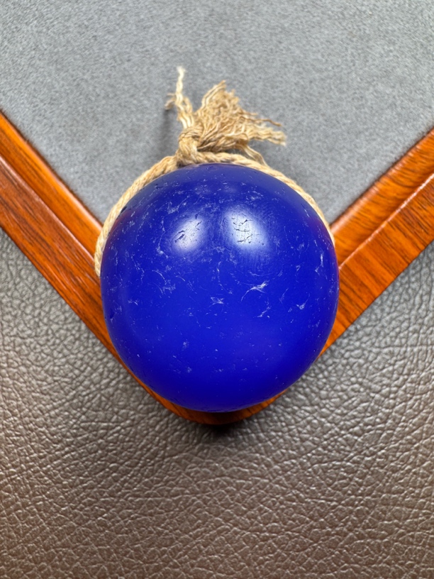 蓝色玛瑙单珠 大尺寸玛瑙颈饰 直径卡38+mm