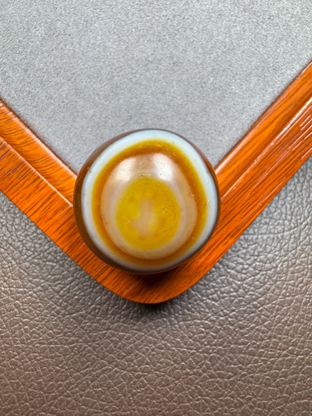 缠丝玛瑙单珠 玛瑙颈饰 直径卡30mm+