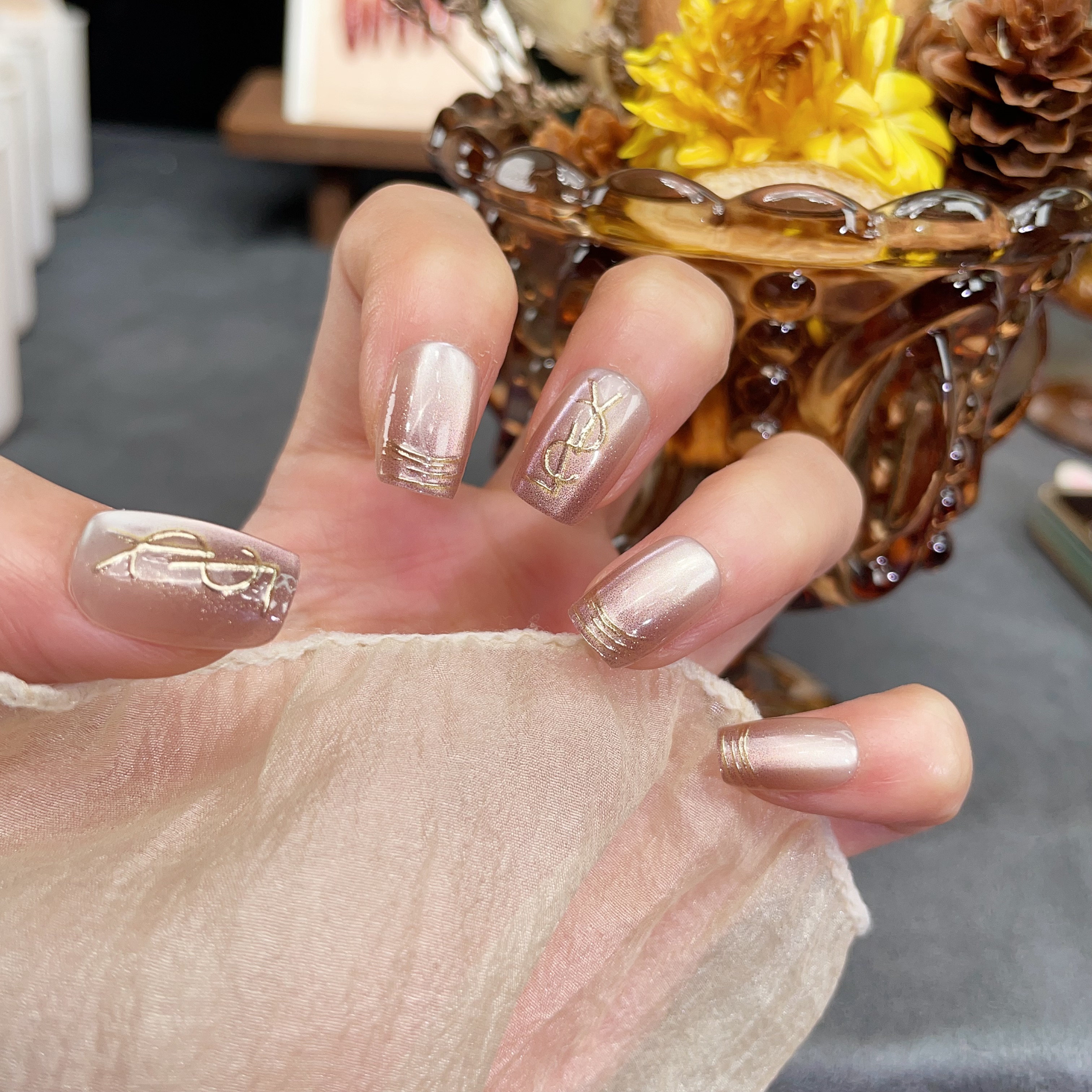 Dimor迪沫尔【法式鎏金】穿戴甲杨树林轻奢百搭温柔显白时尚美甲42