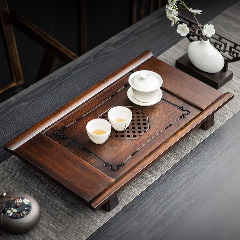 古今 59*32.5*8cm 抽屉型储排两用竹茶盘家用茶台