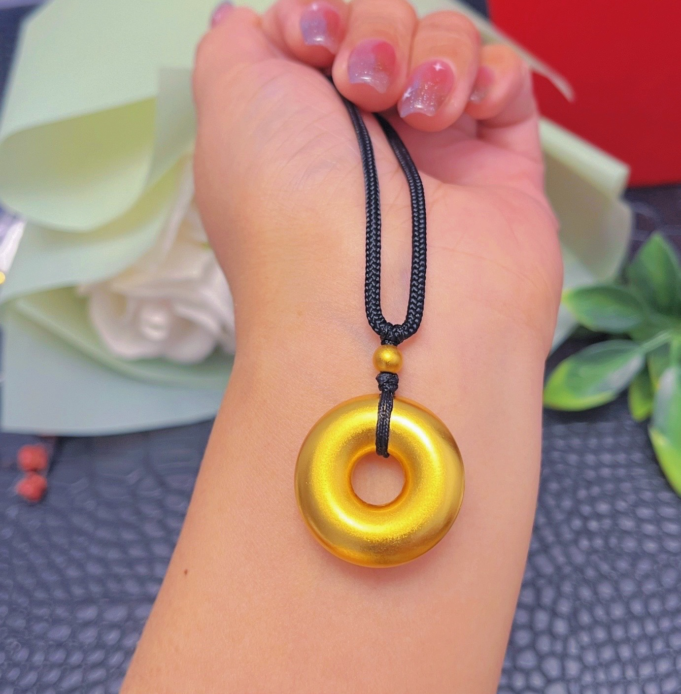 铜合金吊坠 精工版光面平安扣实心时尚吊坠项链毛衣链