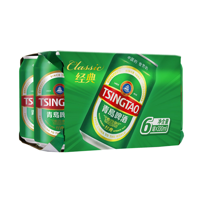青岛啤酒经典11° 330ml*6罐装