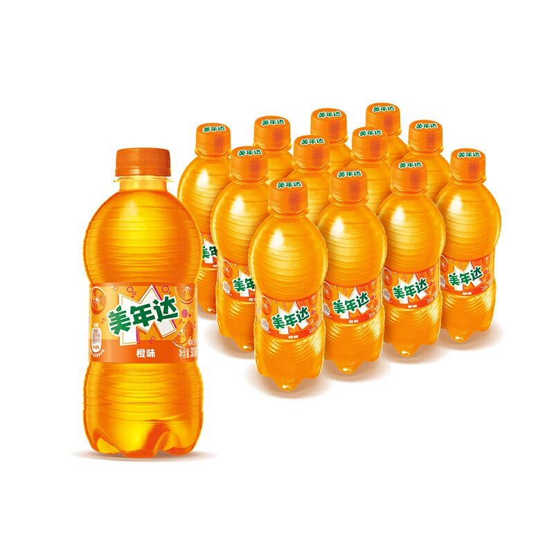 美年达橙味PET300ML*12