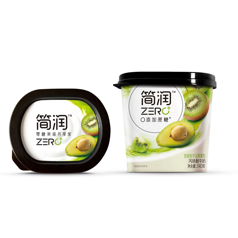 简润零添加蔗糖猕猴桃牛油果果粒风味酸牛奶 340g