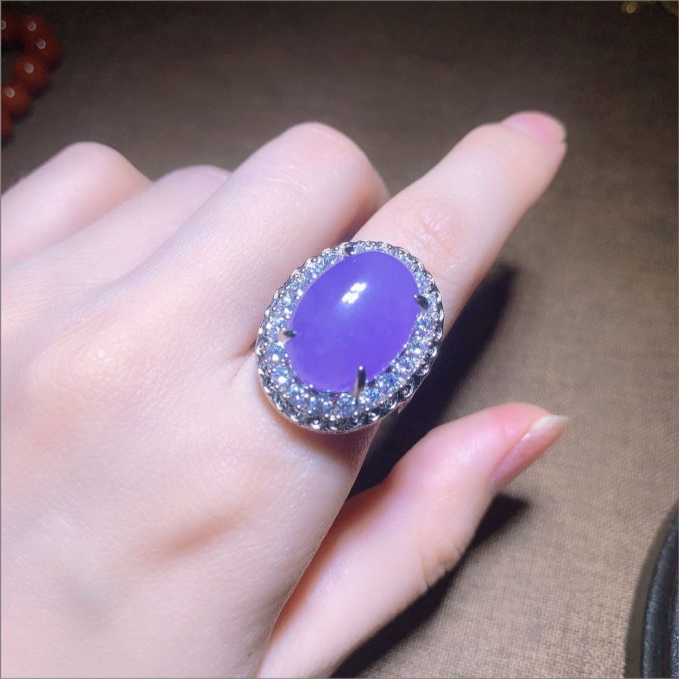【现货先发】时尚镶嵌紫面戒指ZD0292