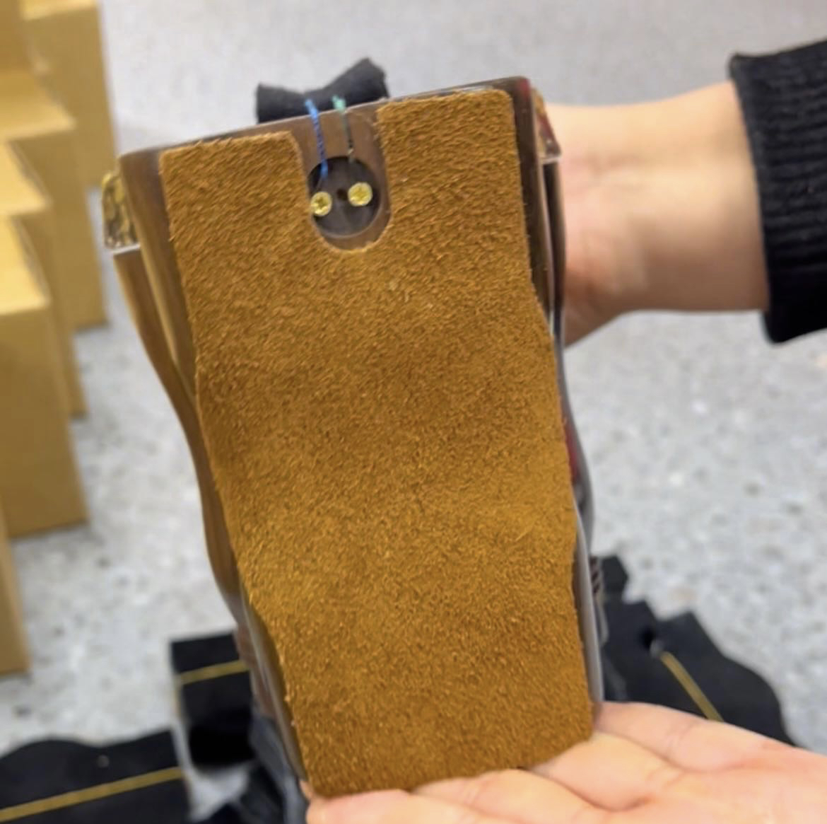 二胡牛皮防滑贴底托防滑贴纯牛皮