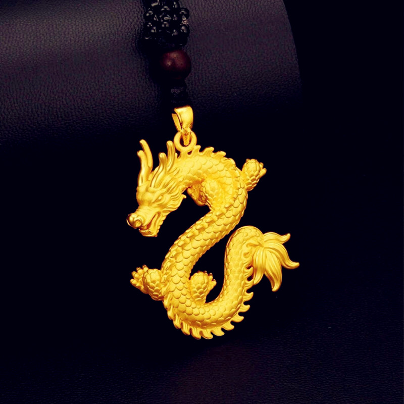 合金吊坠  【金榜题名金龙项链】男女同款吊坠挂坠手工编绳项链项坠