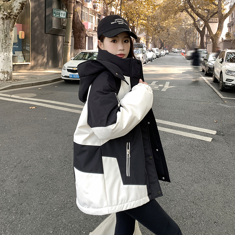 2507#新款棉服女冬短款宽松加厚棉衣洋气冲锋衣棉袄户外登山服潮