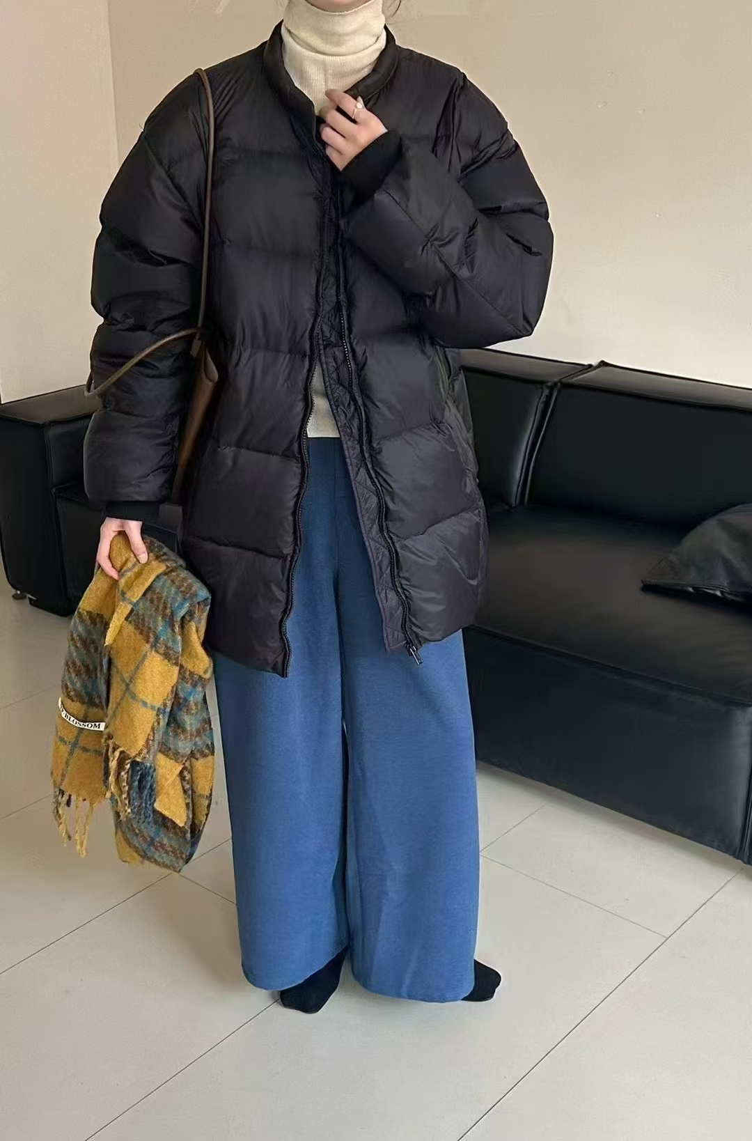 韩版极简风宽松棉服