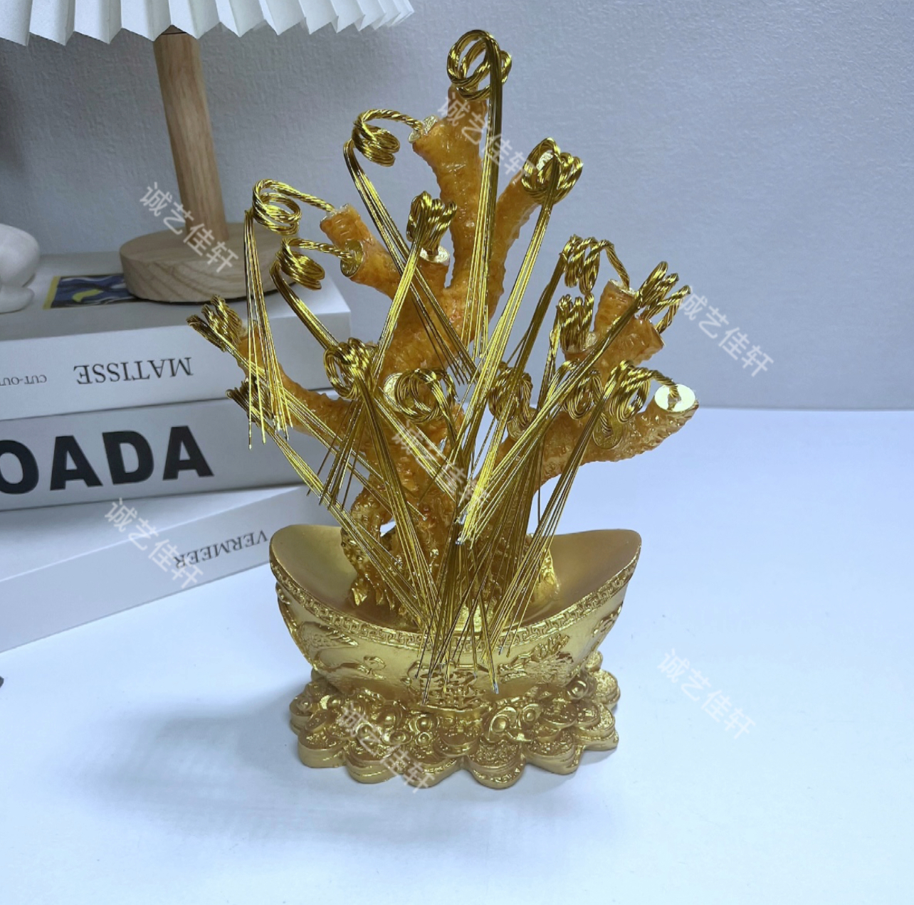 精美家居饰品摆件 手工发财树 【单独（花朵材料包）】、【单独（底座）