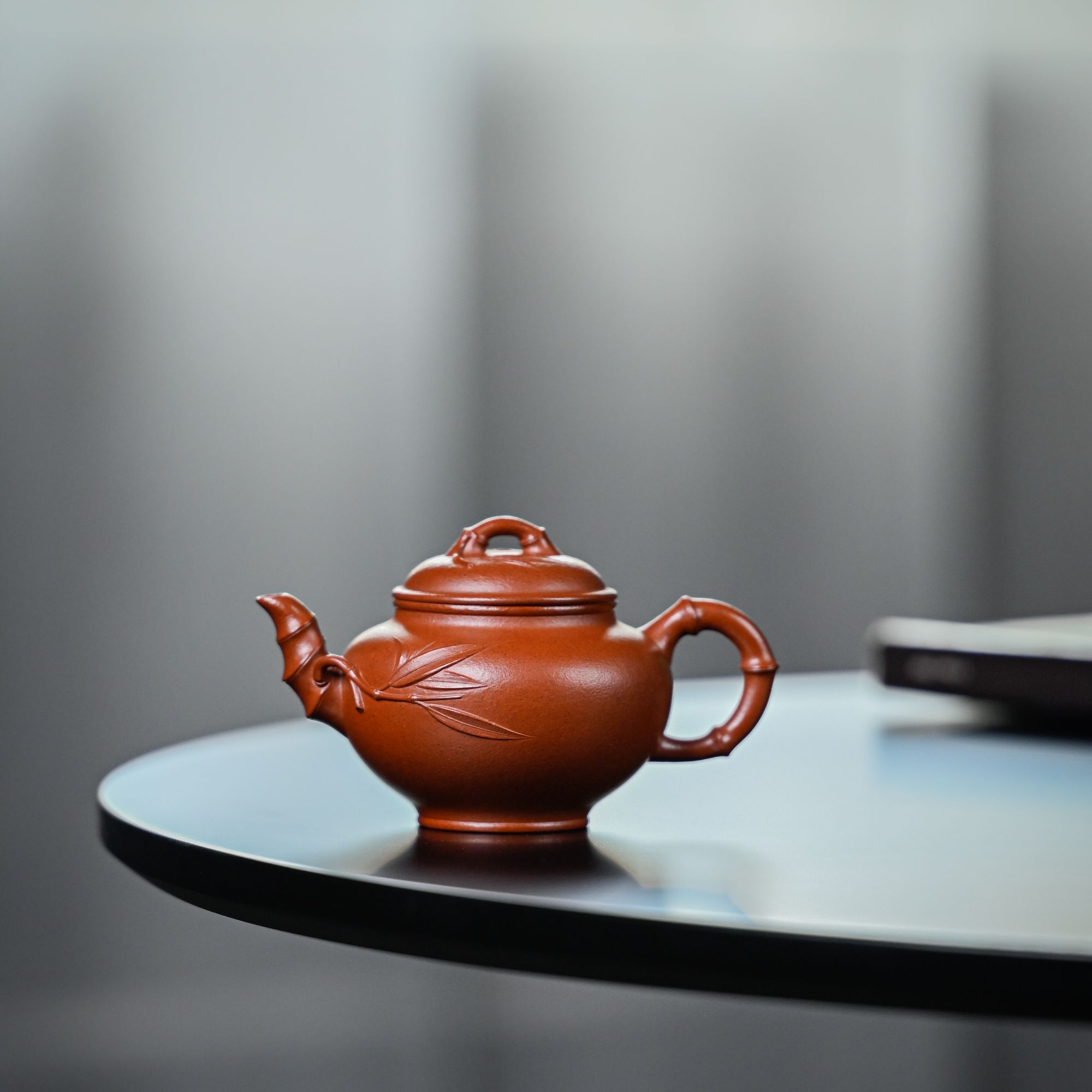 【老朱泥·竹报春】老林出品原矿紫砂老朱泥手制精美竹报春 140cc