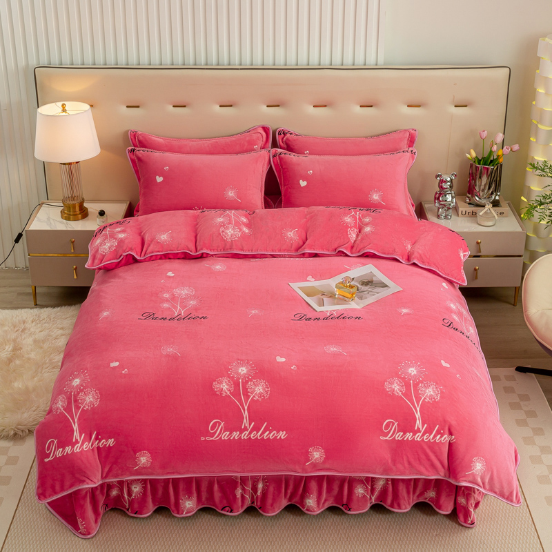 【工厂店新店开播】牛奶绒四件套 加绒加厚毛绒 防滑防静电