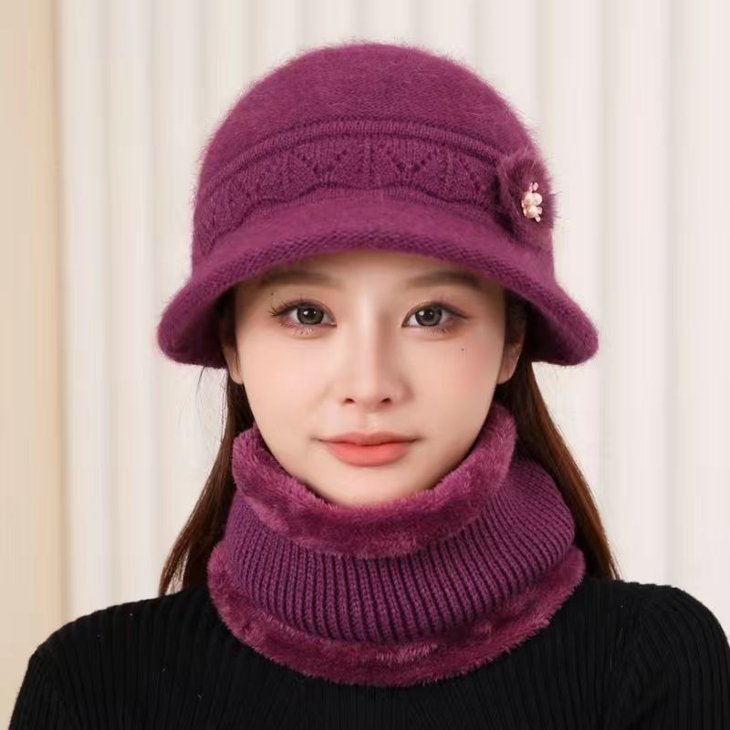 孤品清仓帽子女秋冬天新品中老年人保暖线帽妈妈针织帽加绒加厚老