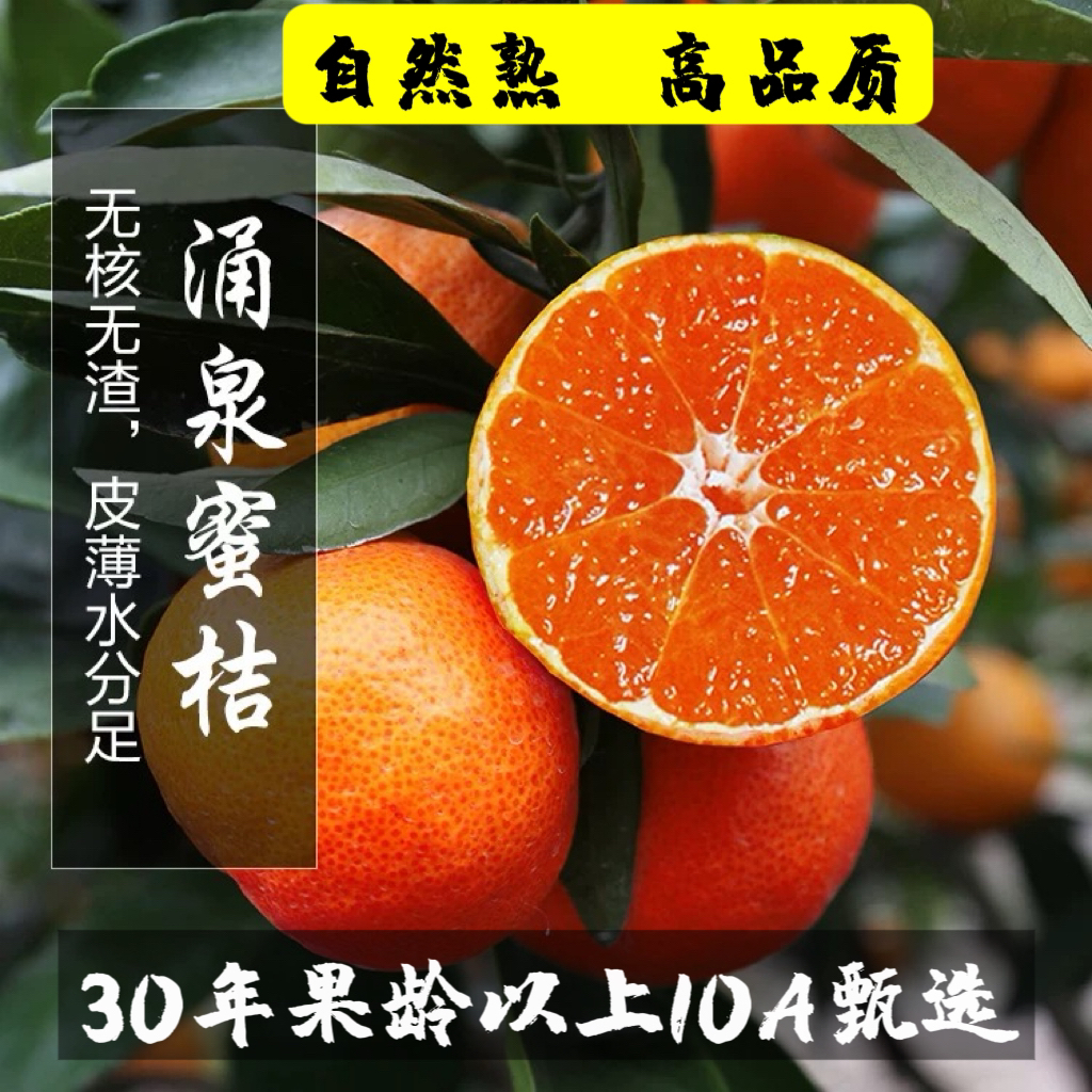 正宗涌泉蜜橘新鲜采摘皮薄多汁自然成熟孕妇老人小孩水果甄选精品