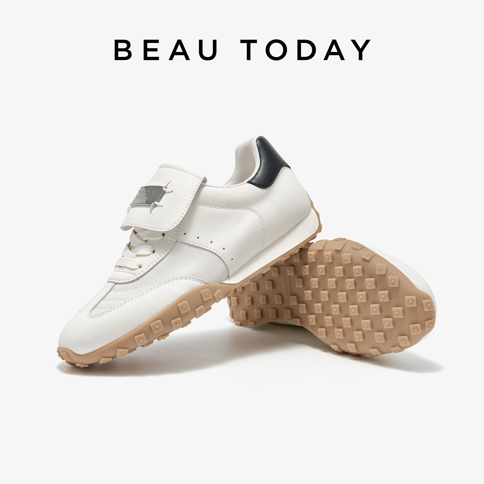 BeauToday舒适百搭新款德训鞋时尚设计感鞋舌