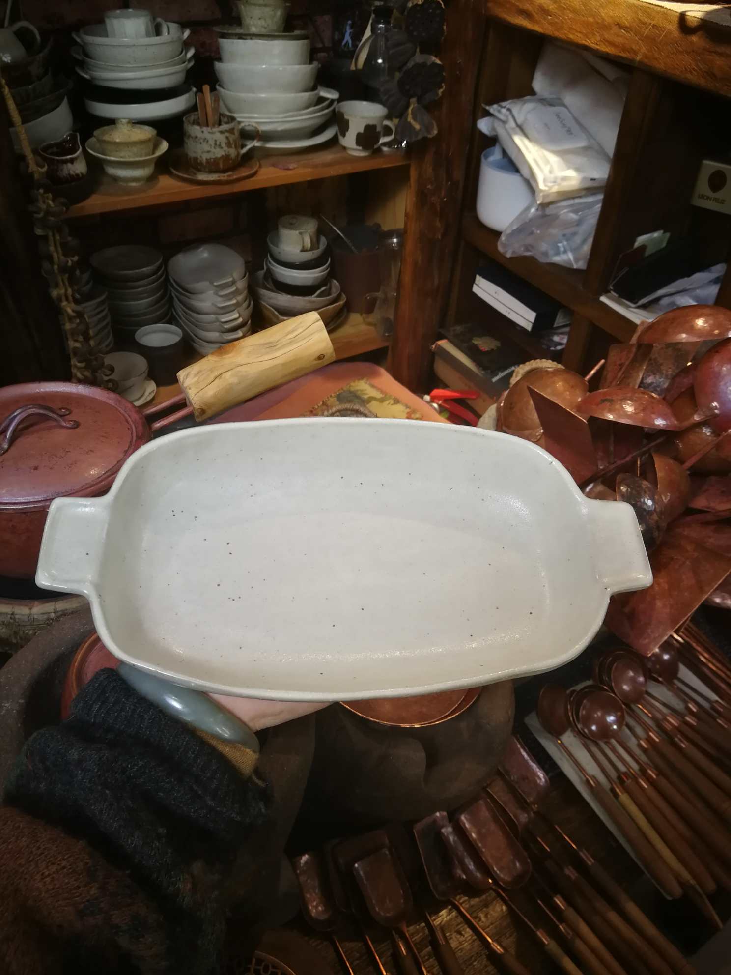 手工制作长形双耳盘子