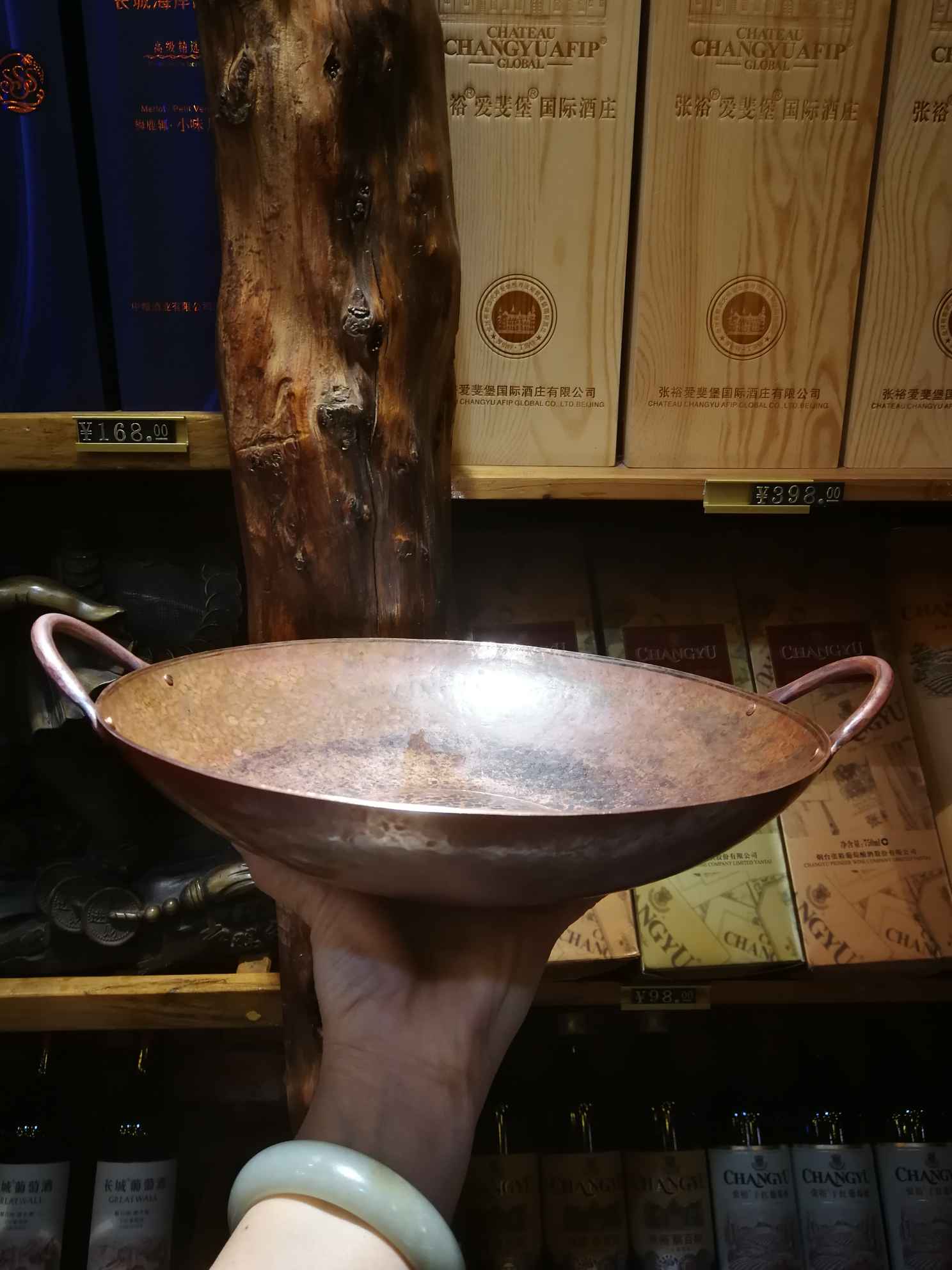 (匠心之作)纯手工锻打食品级紫铜干锅（口径28.5）