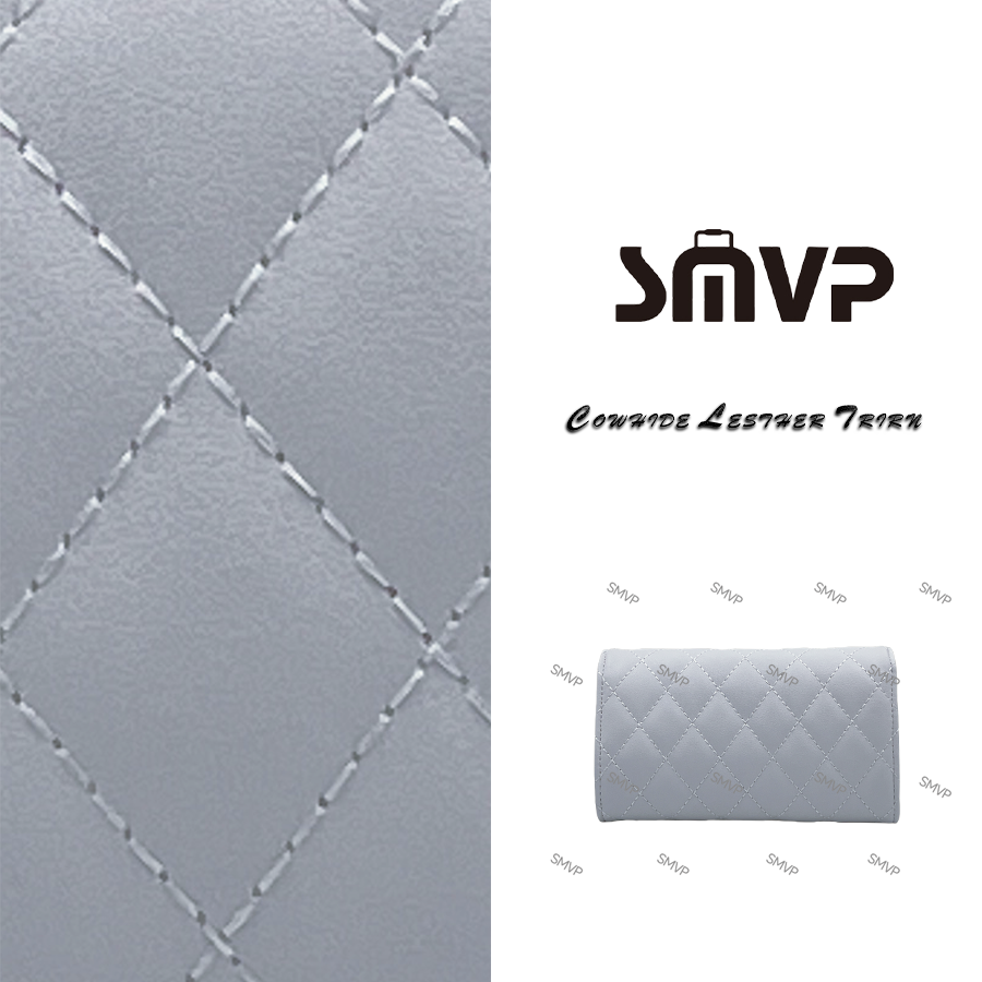 SMVP手工真皮女包 小香风手拿包 0251 白色